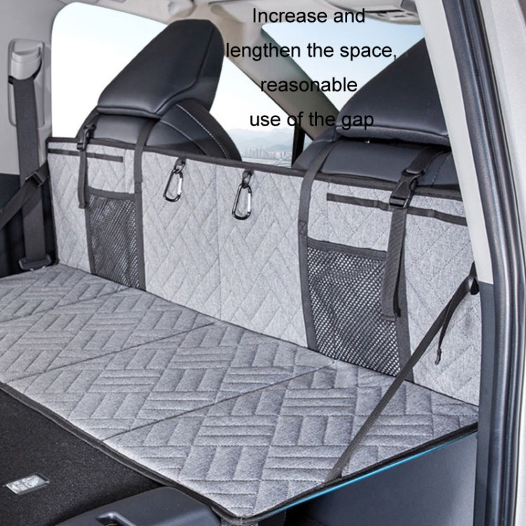 Car Camping Bed Folding Board SUV Rear Row Extension Board For Tesla, Color: Gray Embossed