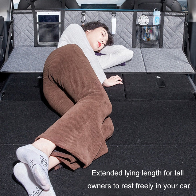 Car Camping Bed Folding Board SUV Rear Row Extension Board For Tesla, Color: Gray Embossed
