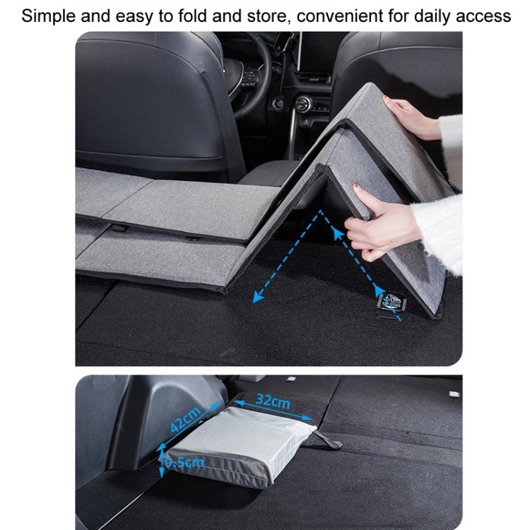 Car Camping Bed Folding Board SUV Rear Row Extension Board For Tesla, Color: Gray Embossed