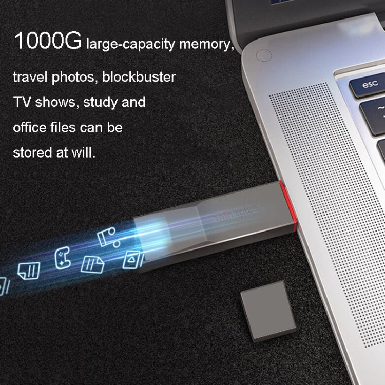 Lenovo Thinkplus TU180 Pro USB3.2 Metal Mobile Flash Drive, Capacity: 1000G