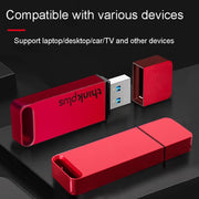 Lenovo Thinkplus TU100 USB3.1 High Speed Flash Drive Mini USB Memory Disk With Metal Plug And Cap, Capacity: 128G(Red)