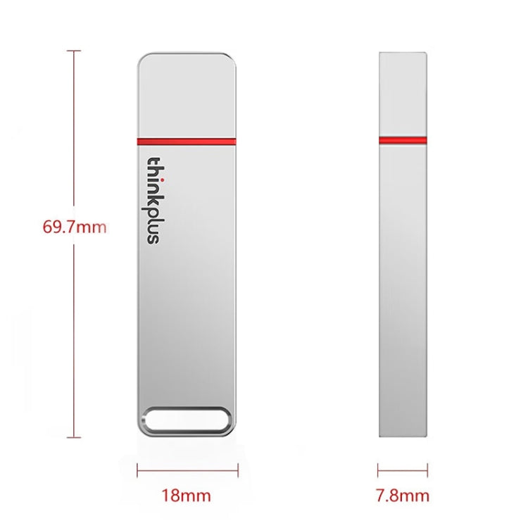 Lenovo Thinkplus TU100Pro USB3.1 Solid State Flash Drive High Capacity Metal USB Memory Disk, Size: 512G(Silver)