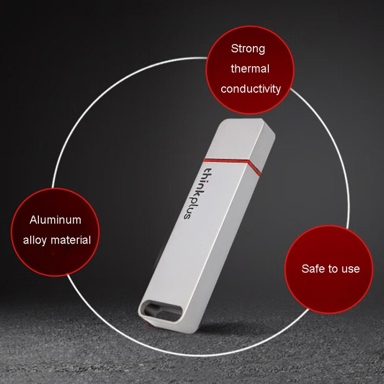 Lenovo Thinkplus TU100Pro USB3.1 Solid State Flash Drive High Capacity Metal USB Memory Disk, Size: 512G(Silver)