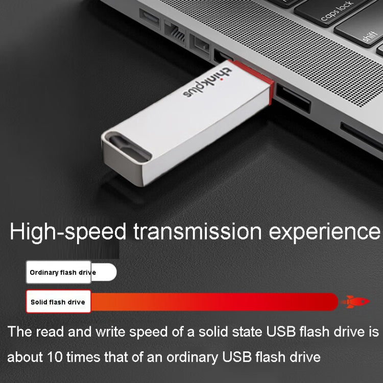Lenovo Thinkplus TU100Pro USB3.1 Solid State Flash Drive High Capacity Metal USB Memory Disk, Size: 512G(Silver)