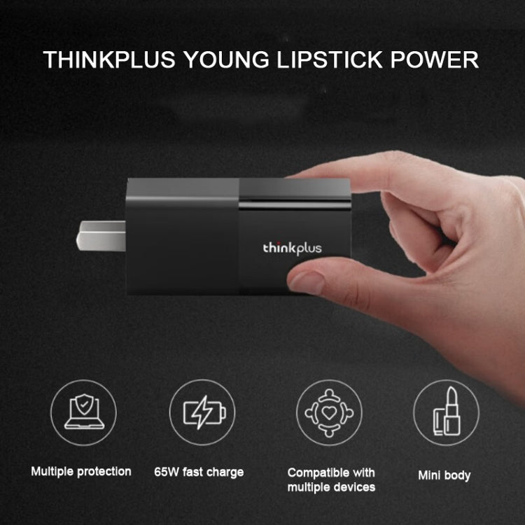 Lenovo Thinkplus YOUNG Lipstick 65W Power Adapter Mobile Phone Tablet PD Fast Charger,CN Plug