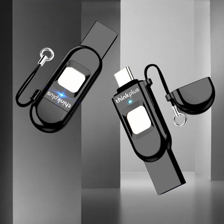 Lenovo Thinkplus TFU301 Dual Interface Type-C+USB Fingerprint Encrypted USB Flash Drive, Capacity: 32G