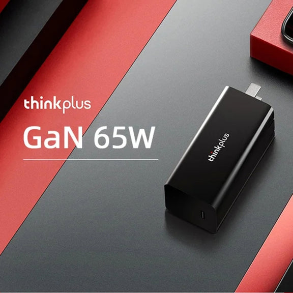 Lenovo Thinkplus GaN 65W PD3.0 QC3.0 Fast Charger Power Adapter For Notebook Mobile Phone���CN Plug(Red)