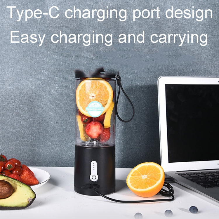 Portable Multifunctional USB Rechargeable Juice Extractor Cup Mini Electrical Juicer(White)