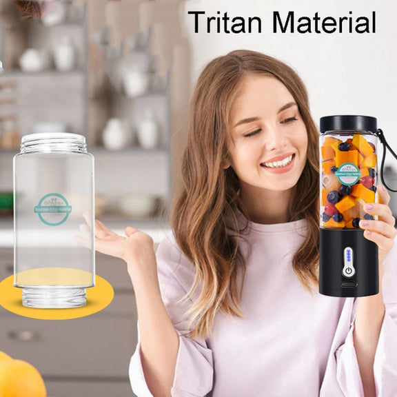 Portable Multifunctional USB Rechargeable Juice Extractor Cup Mini Electrical Juicer(White)