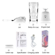 Portable Multifunctional USB Charging Juice Cup Mini Electrical Blender(Black)