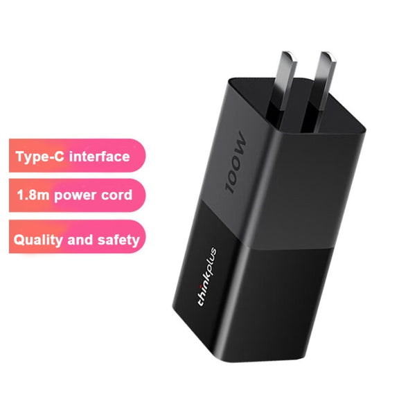 Lenovo Thinkplus 100W GaN Lipstick Power Adapter USB-C/Type-C Fast Charger,CN Plug