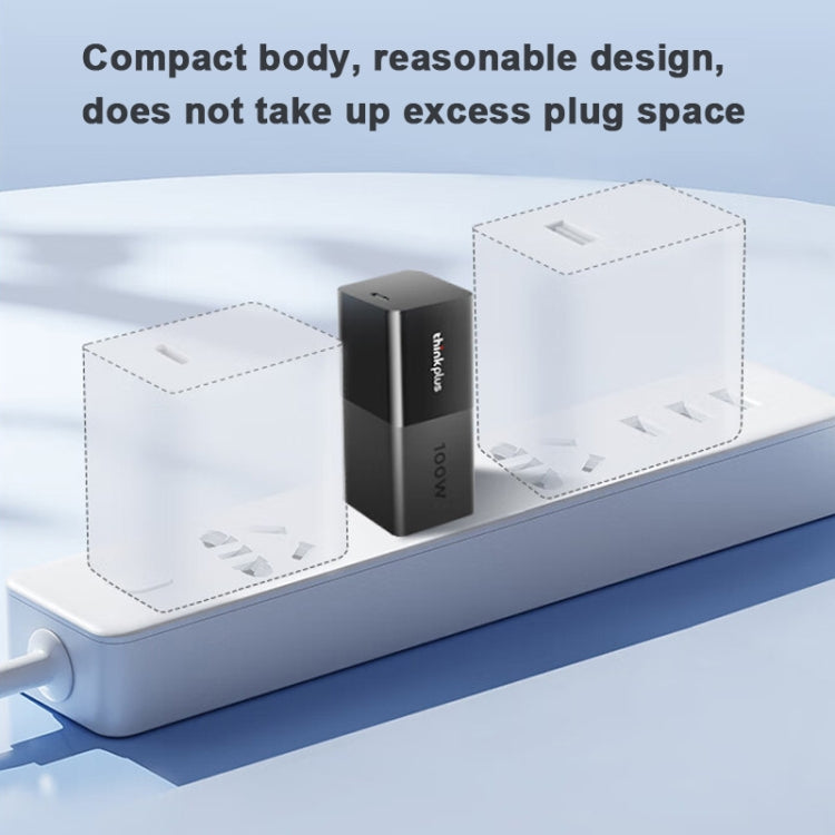 Lenovo Thinkplus 100W GaN Lipstick Power Adapter USB-C/Type-C Fast Charger,CN Plug