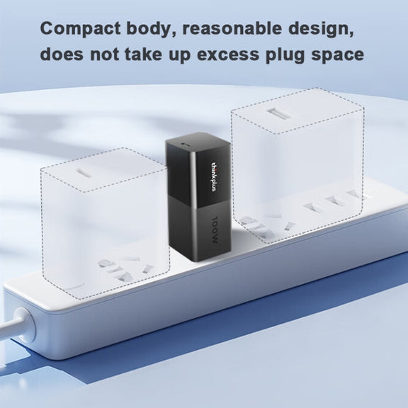 Lenovo Thinkplus 100W GaN Lipstick Power Adapter USB-C/Type-C Fast Charger,CN Plug