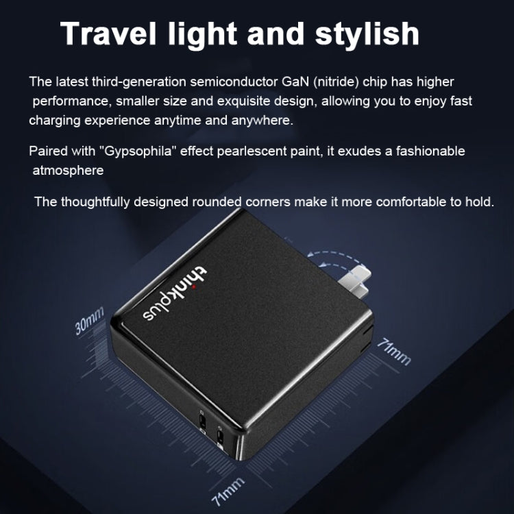 Lenovo Thinkplus 135W GaN Dual USB-C/Type-C Port Power Adapter Fast Charger