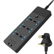 TB-T12 3000W 2m 4-USB Ports + 6-Jacks Multifunctional Flame-Retardant Socket With Switch(UK Plug) - free shipping - PMC TechLife - Order now!