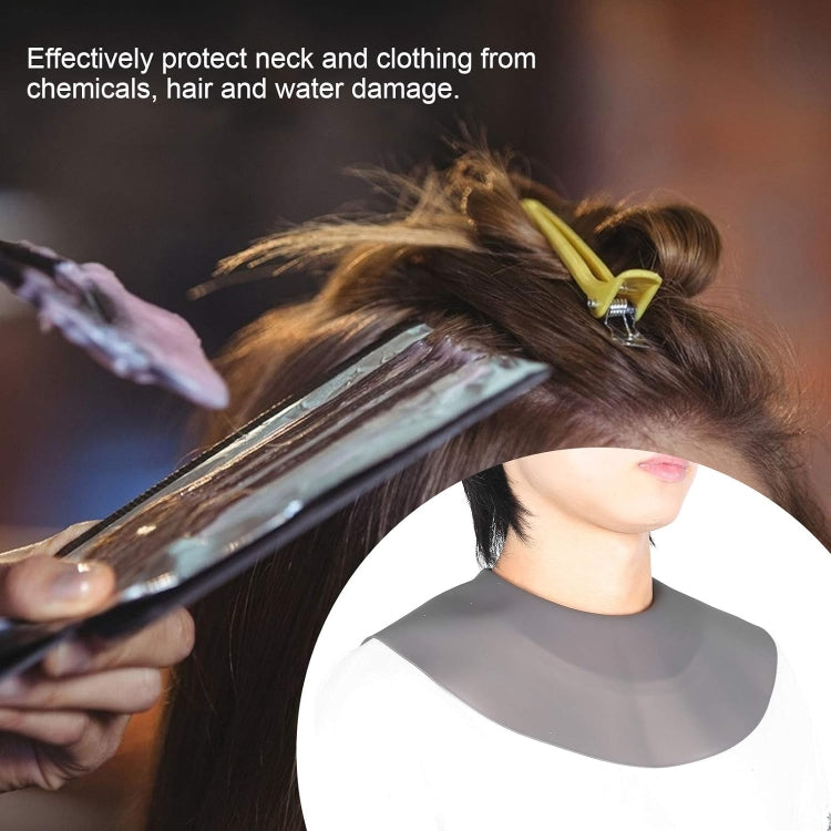 Hair Cutting Adjustable Shawl Capes Silicone Hairdressing Pad Neck Wrap Guard for Salon, Spec: Small Gray