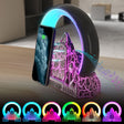 Flame Mountain Ambient Light Wireless Charger Smart Alarm Clock Bluetooth Speaker with Wake-up Function(Black) - Wireless Charger by PMC TechLife | Online Shopping South Africa | PMC TechLife | Buy Now Pay Later Mobicred