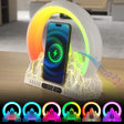 Flame Mountain Ambient Light Wireless Charger Smart Alarm Clock Bluetooth Speaker with Wake-up Function(White) - Wireless Charger by PMC TechLife | Online Shopping South Africa | PMC TechLife | Buy Now Pay Later Mobicred