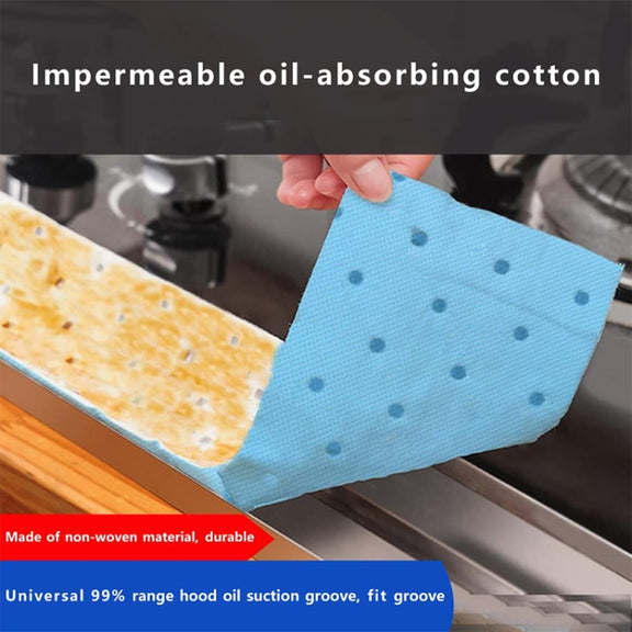 10pcs /Pack Disposable Oil Groove Suction Paper for Cooker Hoods, Spec: 7x90cm Regular