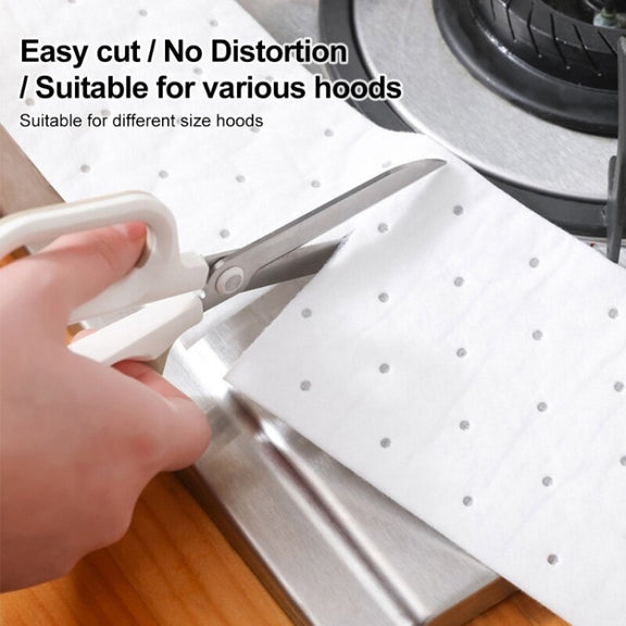 10pcs /Pack Disposable Oil Groove Suction Paper for Cooker Hoods, Spec:  7x90cm Thickened