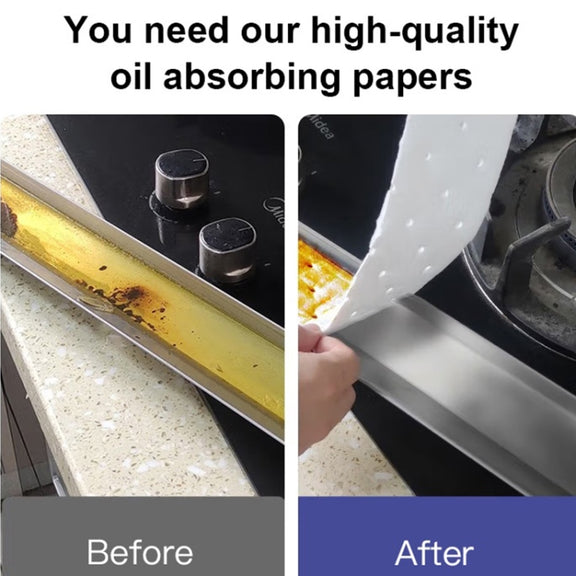 10pcs /Pack Disposable Oil Groove Suction Paper for Cooker Hoods, Spec: 7x90cm Regular