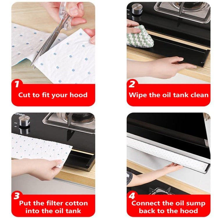 10pcs /Pack Disposable Oil Groove Suction Paper for Cooker Hoods, Spec:  7x90cm Thickened