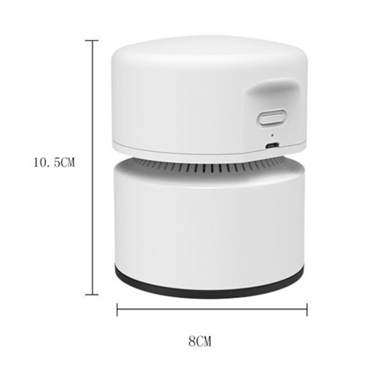 Desktop Mini Vacuum Cleaner USB Rechargeable Office Home Portable Paper Cleaner(White)