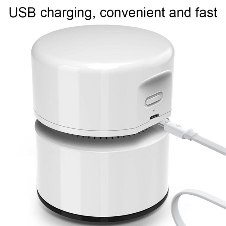 Desktop Mini Vacuum Cleaner USB Rechargeable Office Home Portable Paper Cleaner(Green)
