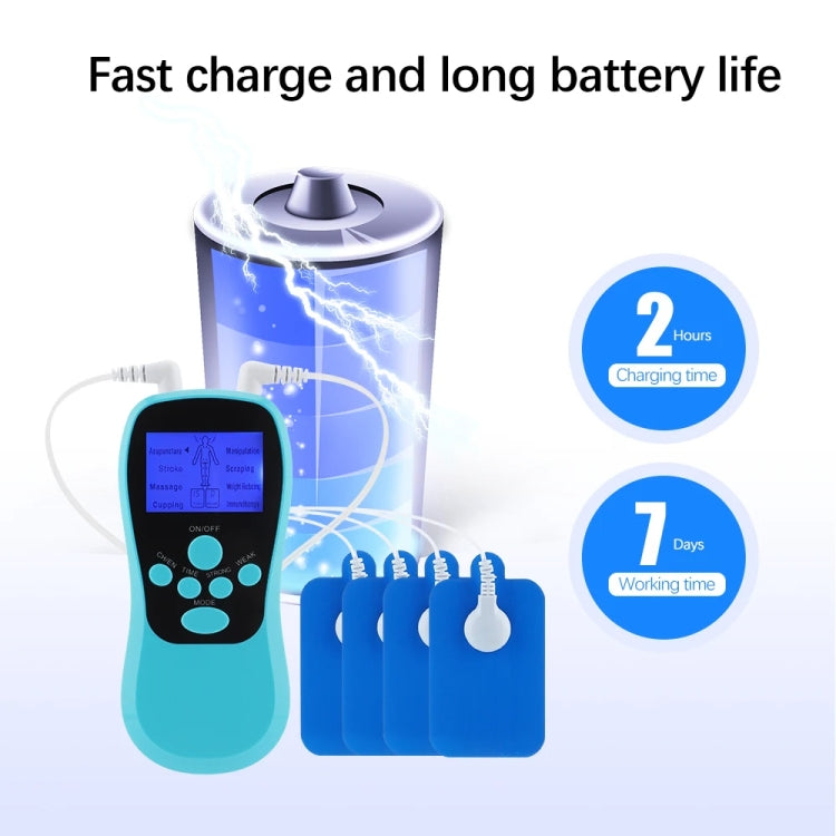 Multifunctional Low Frequency Pulse Meridian Physiotherapy Massage Instrument, Color: Blue Upgrade