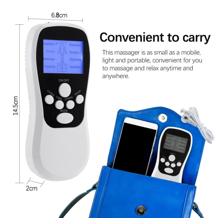 Multifunctional Low Frequency Pulse Meridian Physiotherapy Massage Instrument, Color: Blue Upgrade