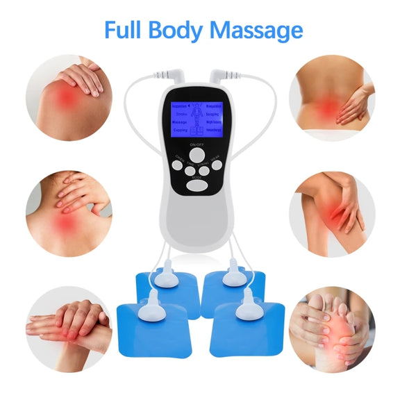 Multifunctional Low Frequency Pulse Meridian Physiotherapy Massage Instrument, Color: Blue Upgrade