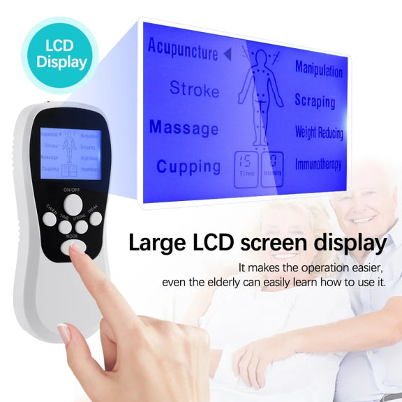 Multifunctional Low Frequency Pulse Meridian Physiotherapy Massage Instrument, Color: White Standard