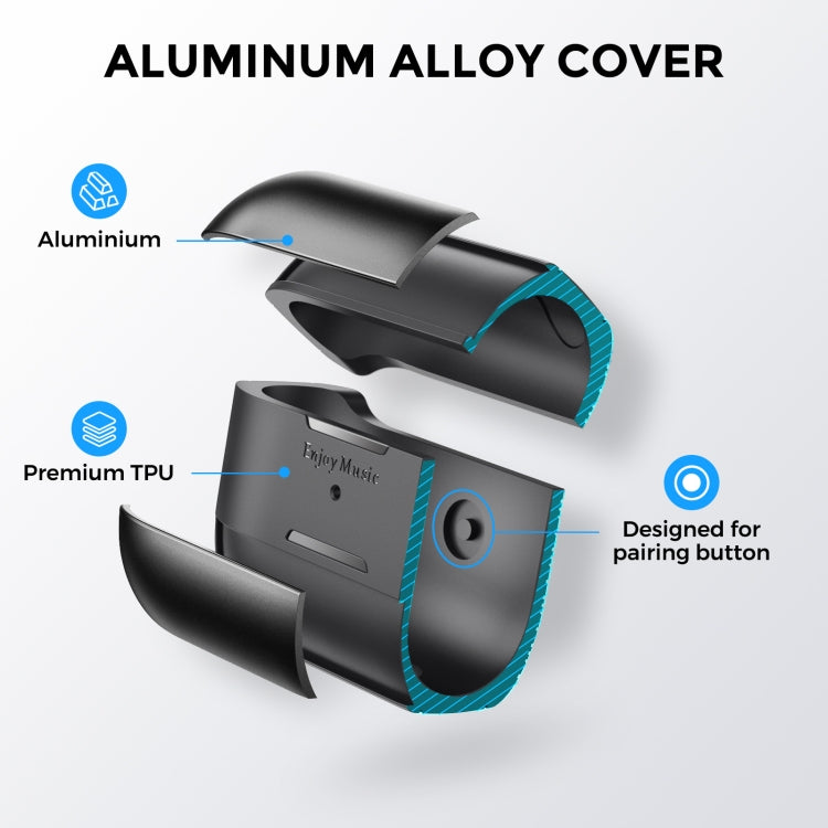 AhaStyle WG75-PRO For AirPods Pro Split TPU+Aluminum Alloy Combination Protective Cover(Red)