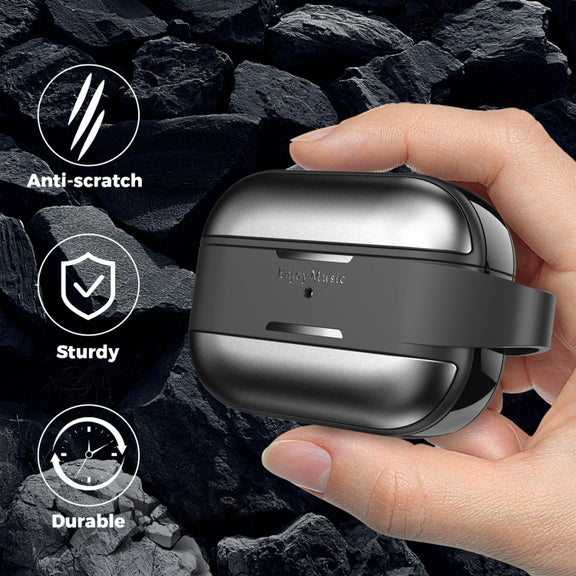AhaStyle WG75-PRO For AirPods Pro Split TPU+Aluminum Alloy Combination Protective Cover(Blue)