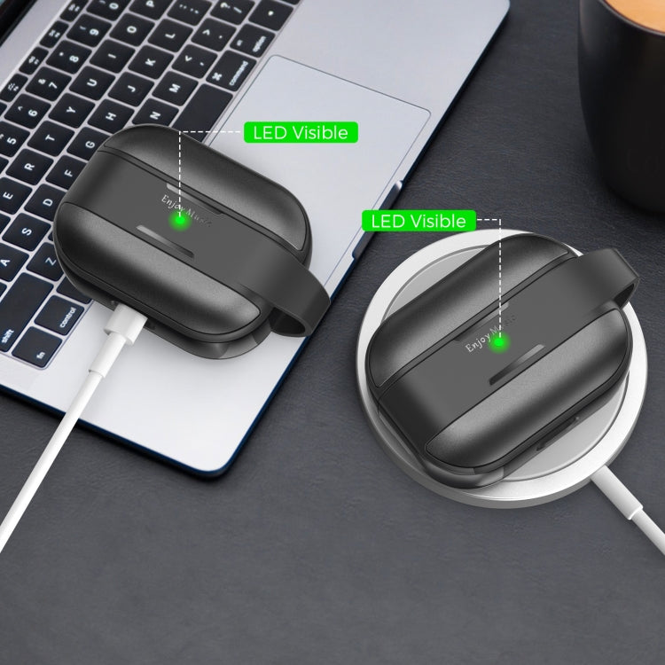 AhaStyle WG75-PRO For AirPods Pro Split TPU+Aluminum Alloy Combination Protective Cover(Blue)