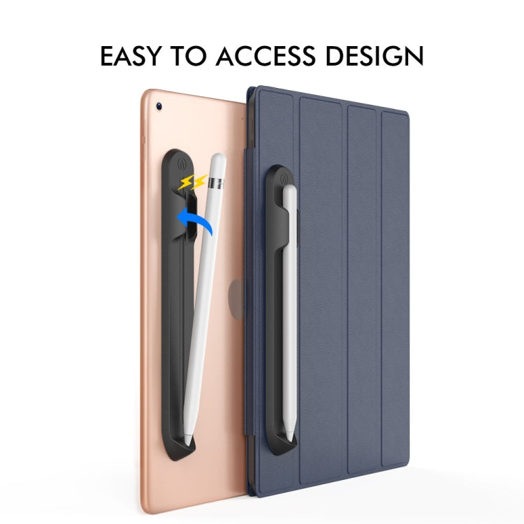 AhaStyle PT112 For Apple Pencil 1 / 2 Handwritten Pen Silicone Storage Groove Magnetic Silicone Pen Holder(Black)