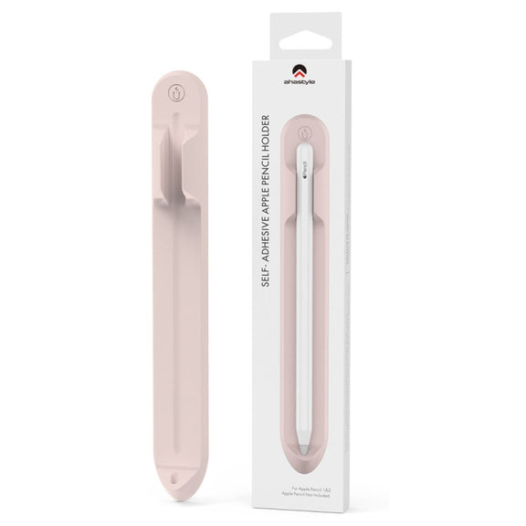 AhaStyle PT112 For Apple Pencil 1 / 2 Handwritten Pen Silicone Storage Groove Magnetic Silicone Pen Holder(Pink)