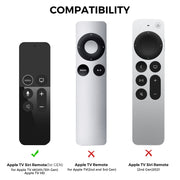 For Apple TV HD / 4K+AirTag AhaStyle PT175 Remote Control Tracker 2 In 1 Silicone Protective Cover(Black)