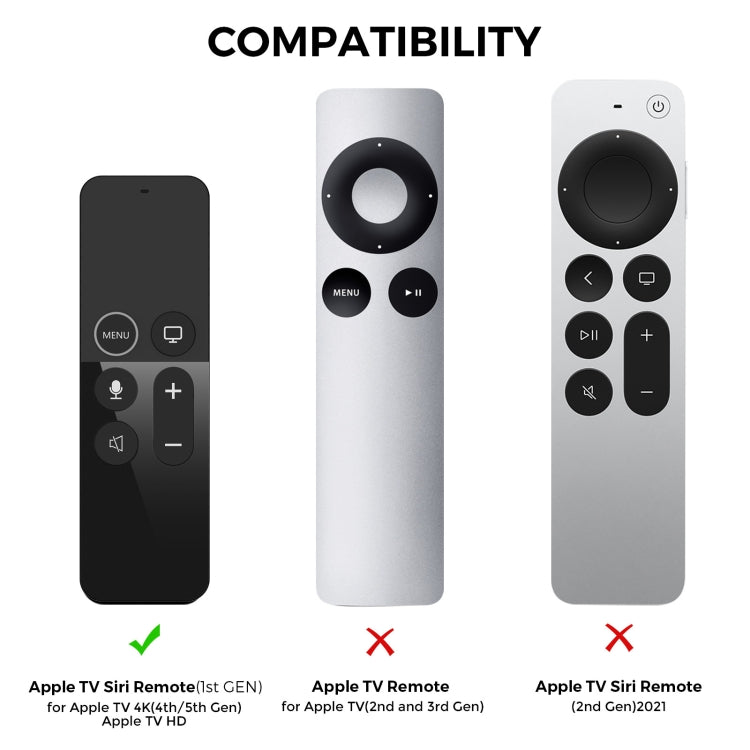 For Apple TV HD / 4K+AirTag AhaStyle PT175 Remote Control Tracker 2 In 1 Silicone Protective Cover(Black)
