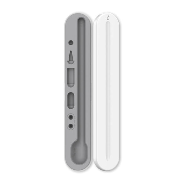 AahStyle PT121 For Apple Pencil 1 / 2 Magnetic Storage Convenient Pen Box(White)