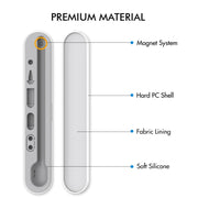 AahStyle PT121 For Apple Pencil 1 / 2 Magnetic Storage Convenient Pen Box(Blue)