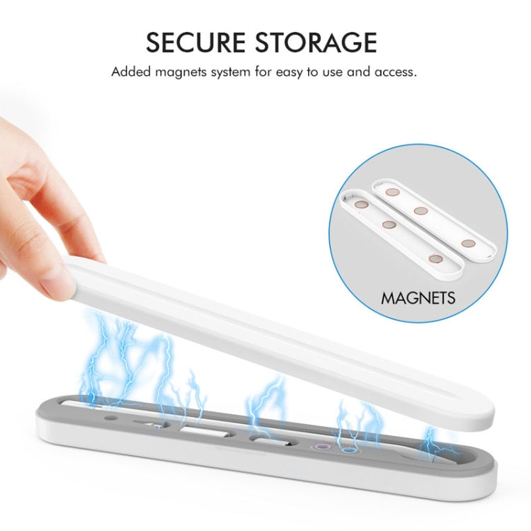 AahStyle PT121 For Apple Pencil 1 / 2 Magnetic Storage Convenient Pen Box(Blue)