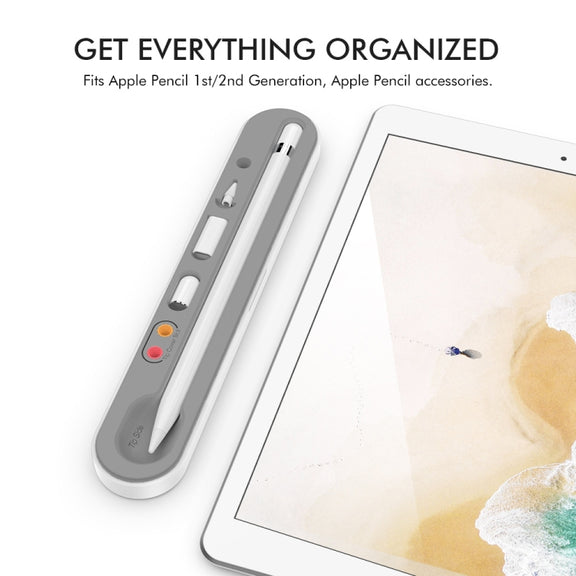 AahStyle PT121 For Apple Pencil 1 / 2 Magnetic Storage Convenient Pen Box(Blue)