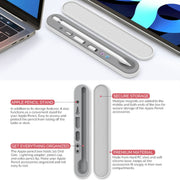 AahStyle PT121 For Apple Pencil 1 / 2 Magnetic Storage Convenient Pen Box(Blue)