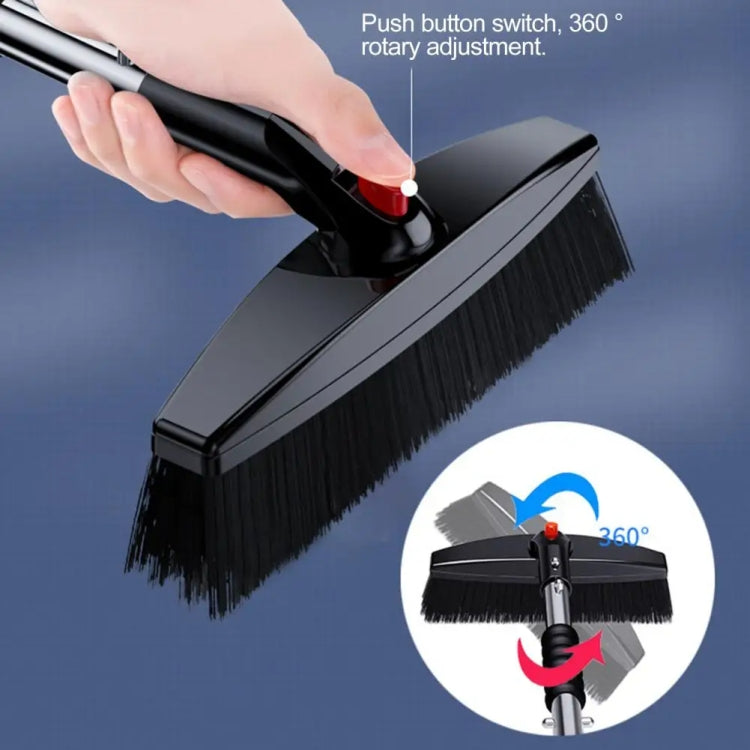 3-in-1 Car Snow Shovel Brush Kit Stainless Steel Retractable Ice Scraper(Silver)