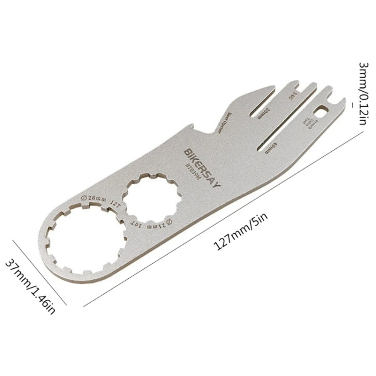 BIKERSAY BT039M 7 In 1 Bicycle Disc Brake Piece Correction Multifunction Wrench Repair Tools