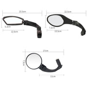 Motorcycle Wide View Rear View Mirror Bicycle Reflector, Color: Round Left