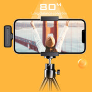 One To Two Outdoor Recording Lavalier Microphone Noise Canceling Wireless Mic For Live Streaming, Interface: 8 Pin