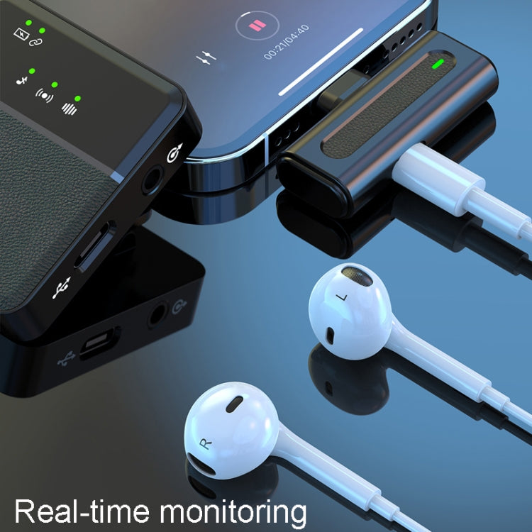 Wireless Lavalier Microphone One To One Live Recording Noise Canceling Mics, Interface: 8 Pin