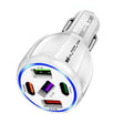 3USB+2PD 75W Dual Line Car Mobile Phone Fast Charging Charger(White) - Car Charger by PMC TechLife | Online Shopping South Africa | PMC TechLife | Buy Now Pay Later Mobicred